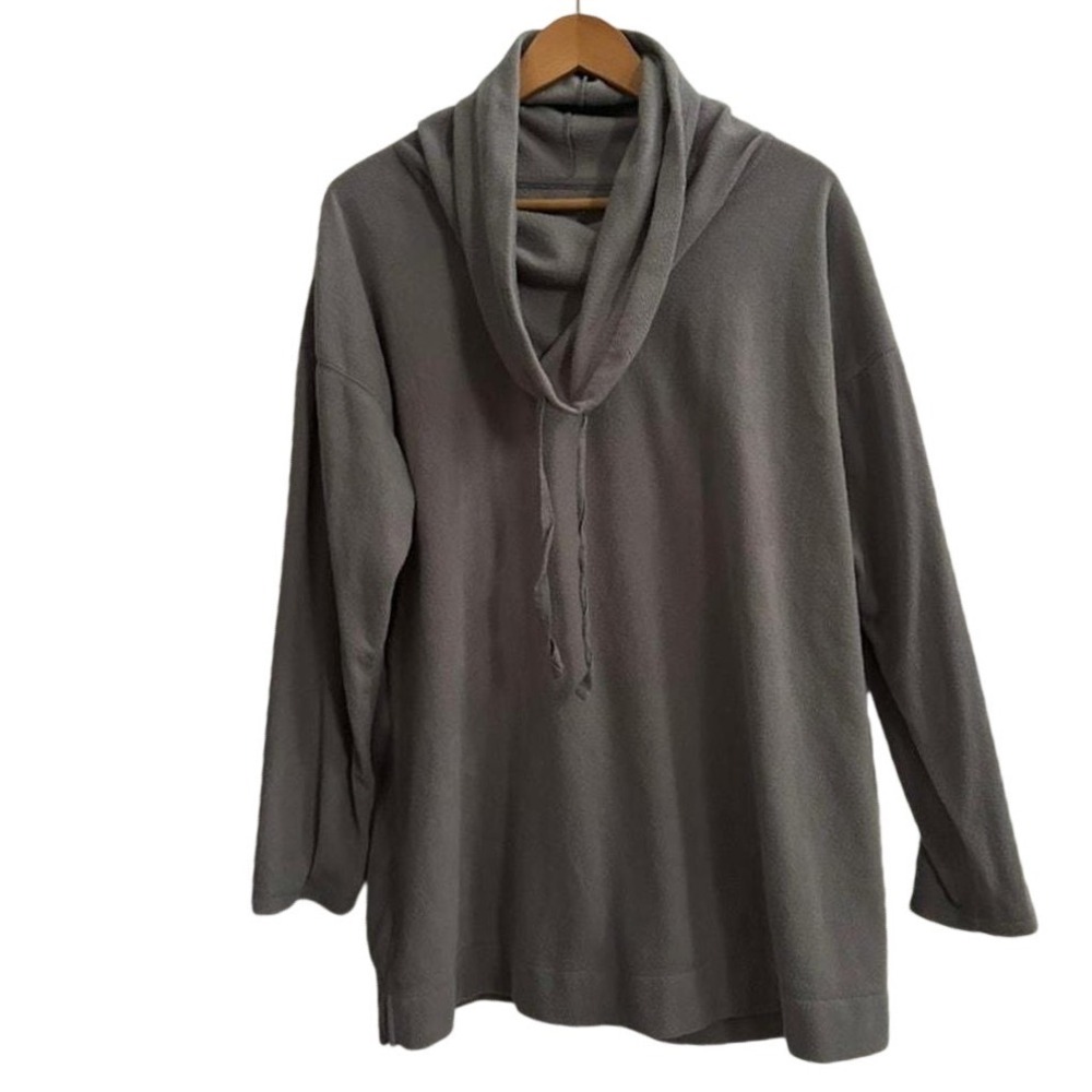 Sonoma Pajama Top Intimates Cowl-Neck‎ 2X Gray Polyester Cozy